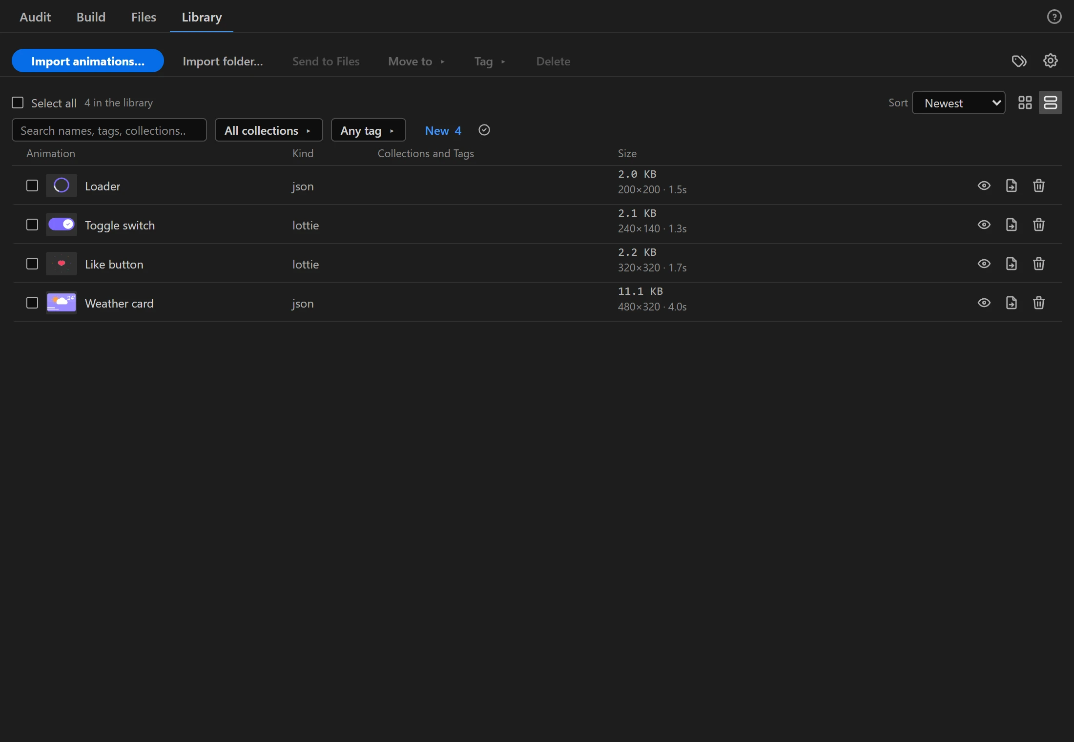 List view